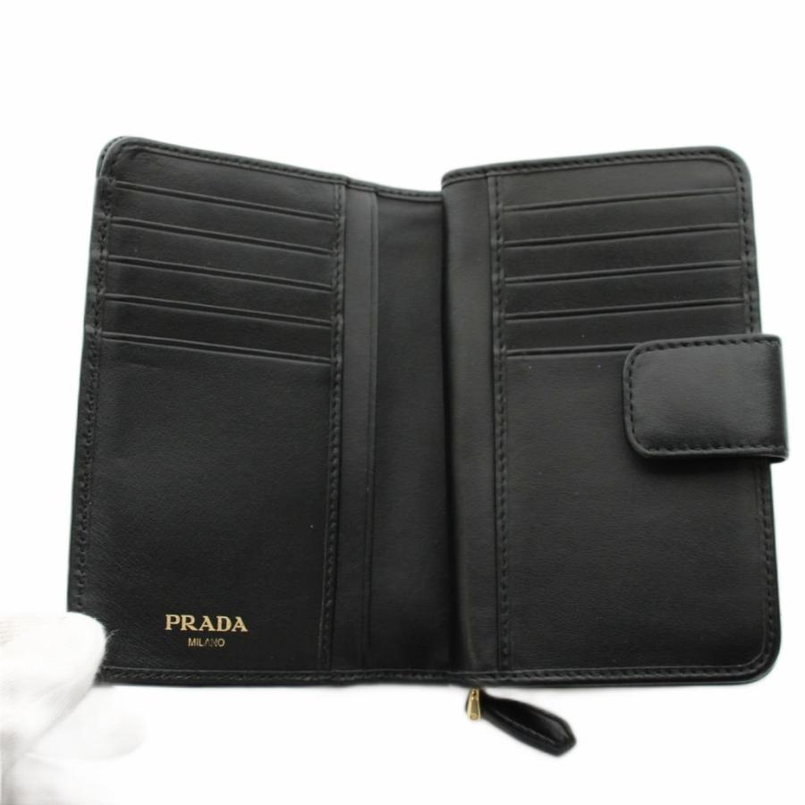 PRADA（プラダ） 二つ折り財布 コンパクトウォレット レザー リボン