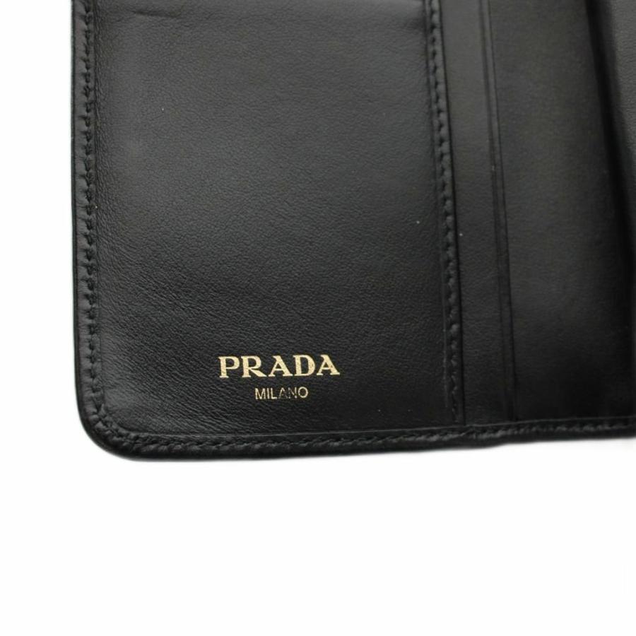 PRADA（プラダ） 二つ折り財布 コンパクトウォレット レザー リボン