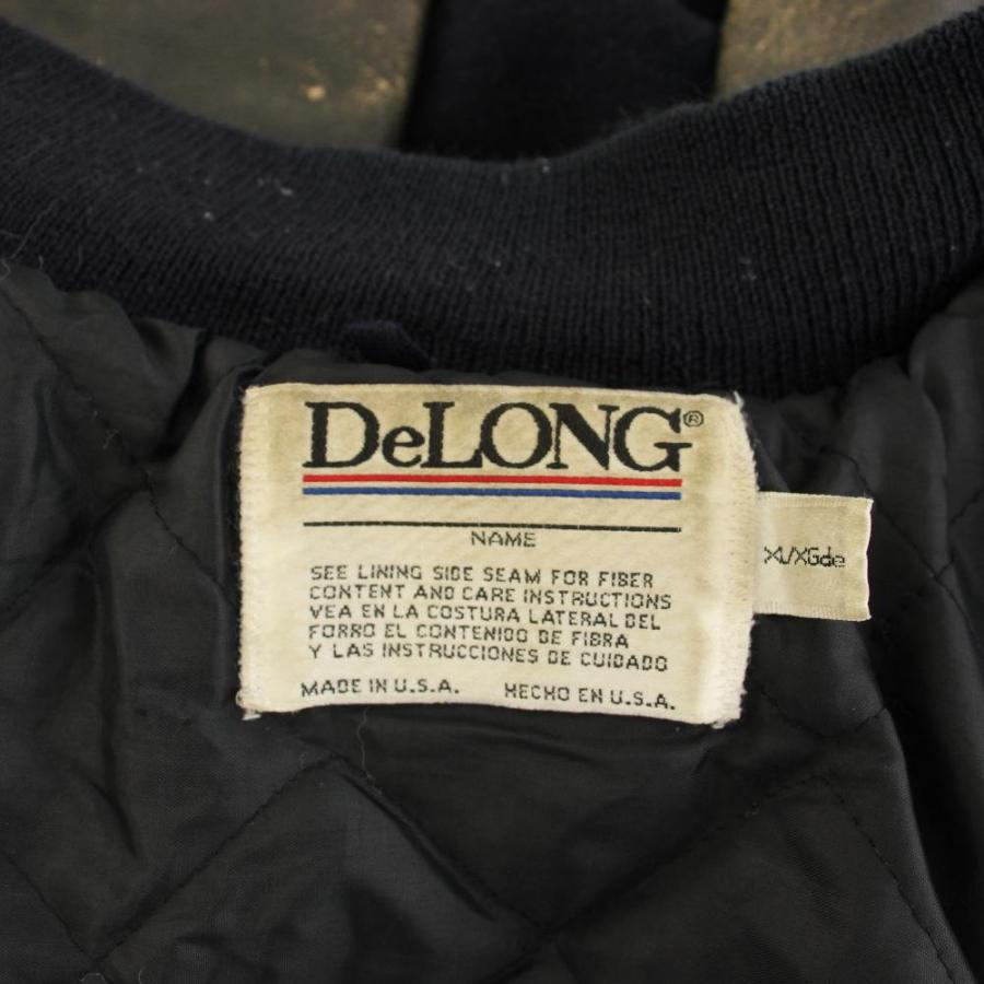 デロング DeLONG スタジアムジャンパー スタジャン アウター 袖レザー 