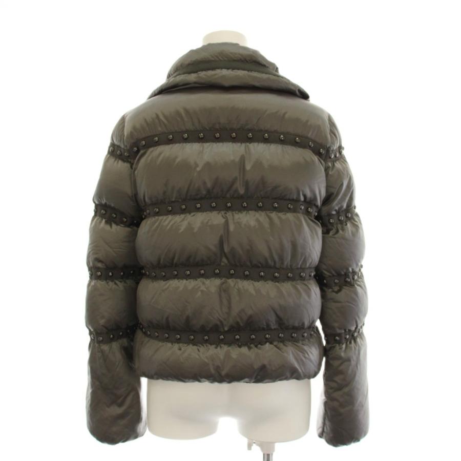 モンクレール MONCLER ブラッシュ BOURRACHE ダウンジャケット スタッズ ジップアップ アウター 0 グレー 53222 /YM レディース_1