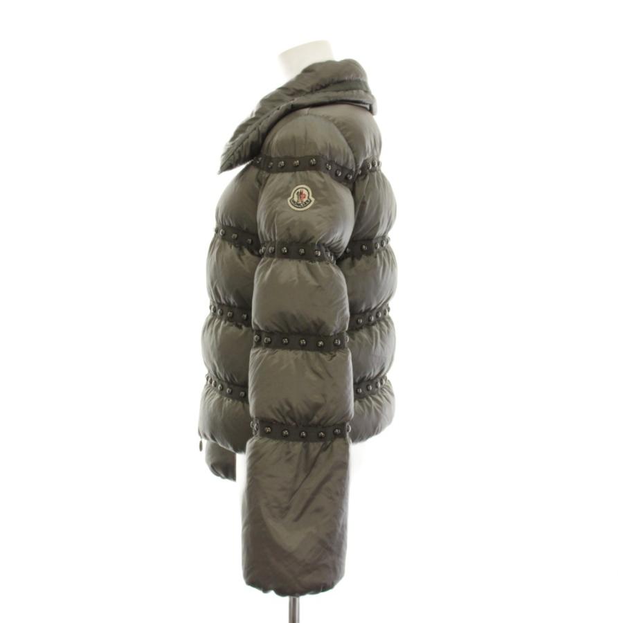 モンクレール MONCLER ブラッシュ BOURRACHE ダウンジャケット スタッズ ジップアップ アウター 0 グレー 53222 /YM レディース_2