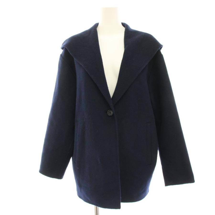 未使用　PLST　プラステウールブレンドリバーフーディーコート定価23.000円 プラステ PLST 24AW ウールブレンドリバーフーディーコート ミドル M