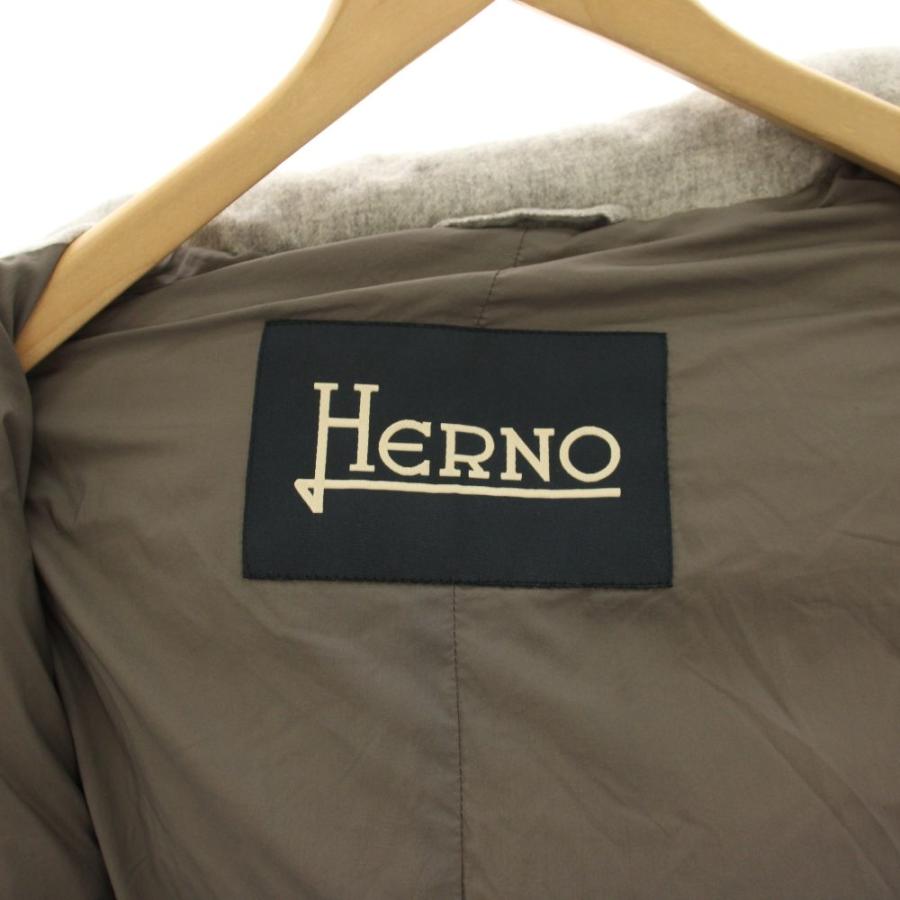 ヘルノ HERNO PIACENZA ダウンジャケット 絹 シルク カシミヤ混 コヨーテファー ジップアップ 46 グレー PI0238U 38087 /HN メンズ