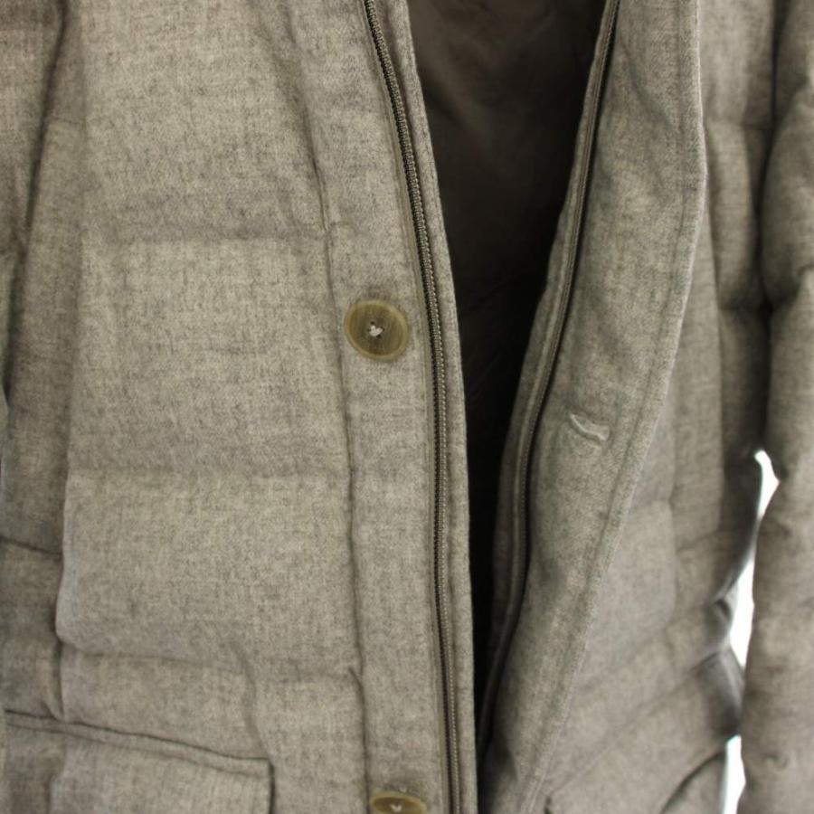 ヘルノ HERNO PIACENZA ダウンジャケット 絹 シルク カシミヤ混 コヨーテファー ジップアップ 46 グレー PI0238U 38087 /HN メンズ