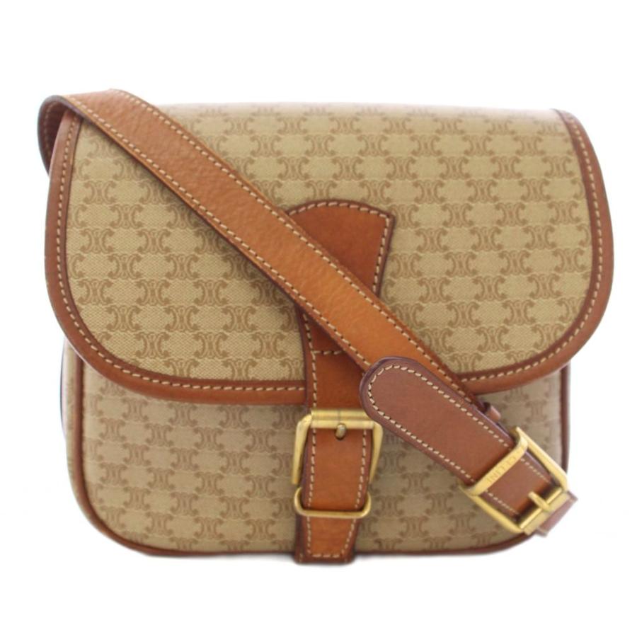 CELINE（セリーヌ） ショルダーバッグ マカダム柄 ベージュ 茶