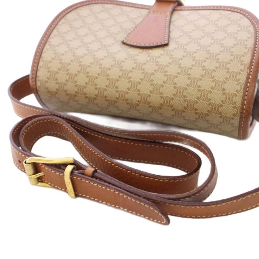 CELINE（セリーヌ） ショルダーバッグ マカダム柄 ベージュ 茶