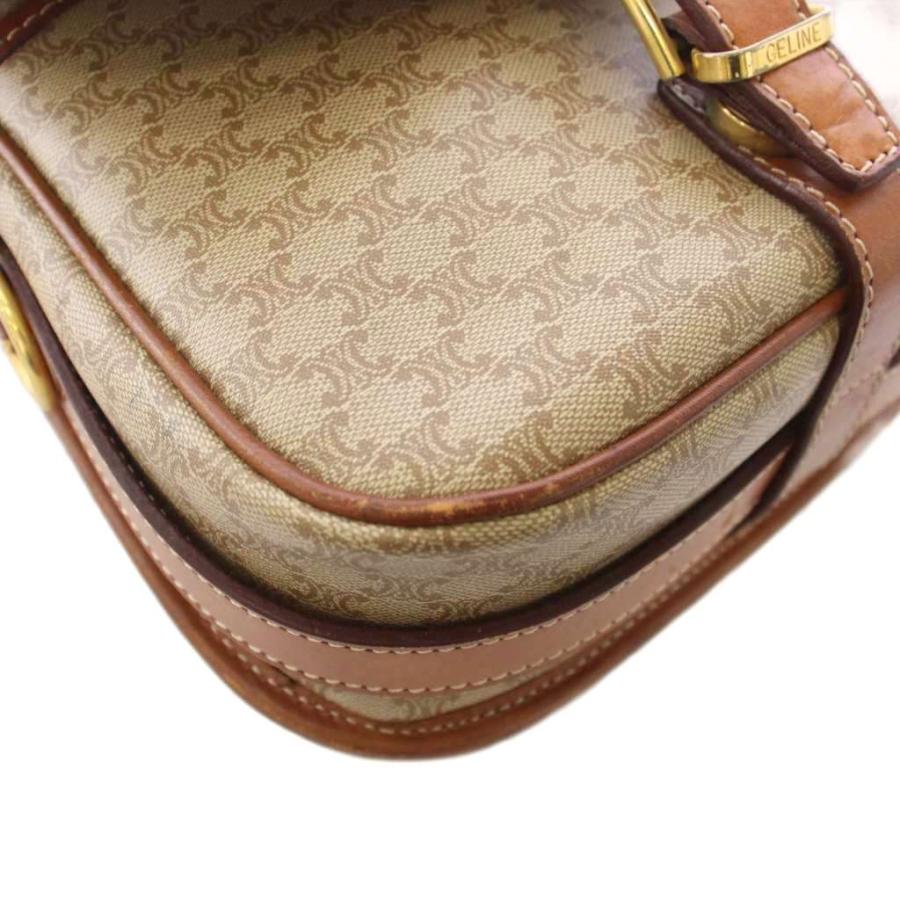 CELINE（セリーヌ） ショルダーバッグ マカダム柄 ベージュ 茶