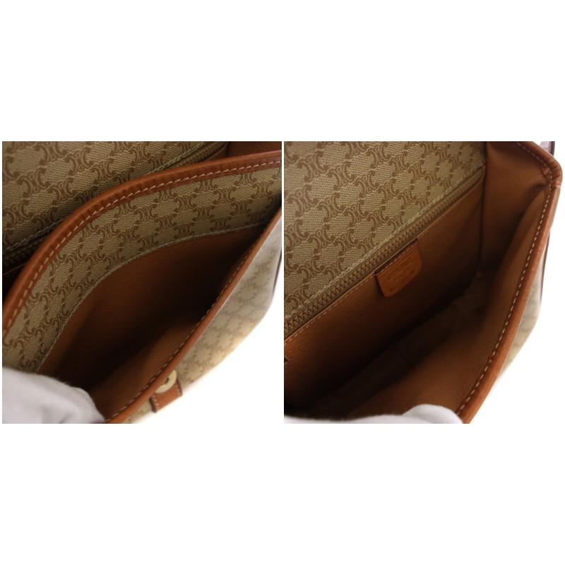 CELINE（セリーヌ） ショルダーバッグ マカダム柄 ベージュ 茶