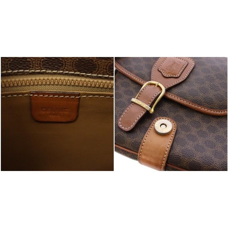 CELINE（セリーヌ） ショルダーバッグ マカダム柄 茶 ブラウン /TK