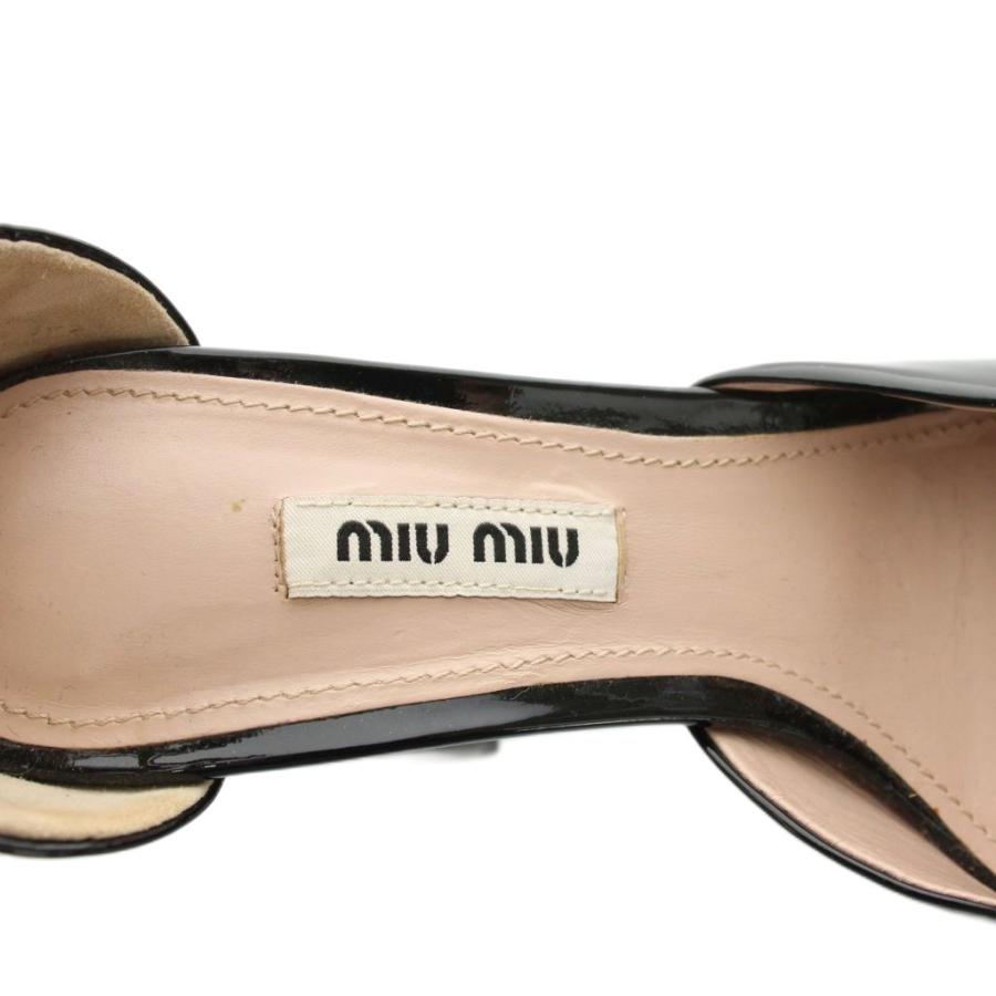 miu miu（ミュウミュウ） プラットフォーム パンプス エナメルレザー