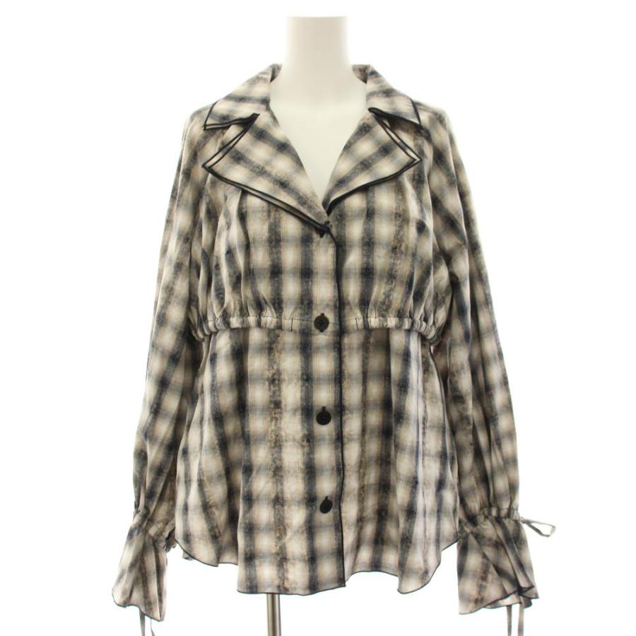 未使用品 アメリヴィンテージ UNEVEN CHECK RIBBON SHIRT シャツ 