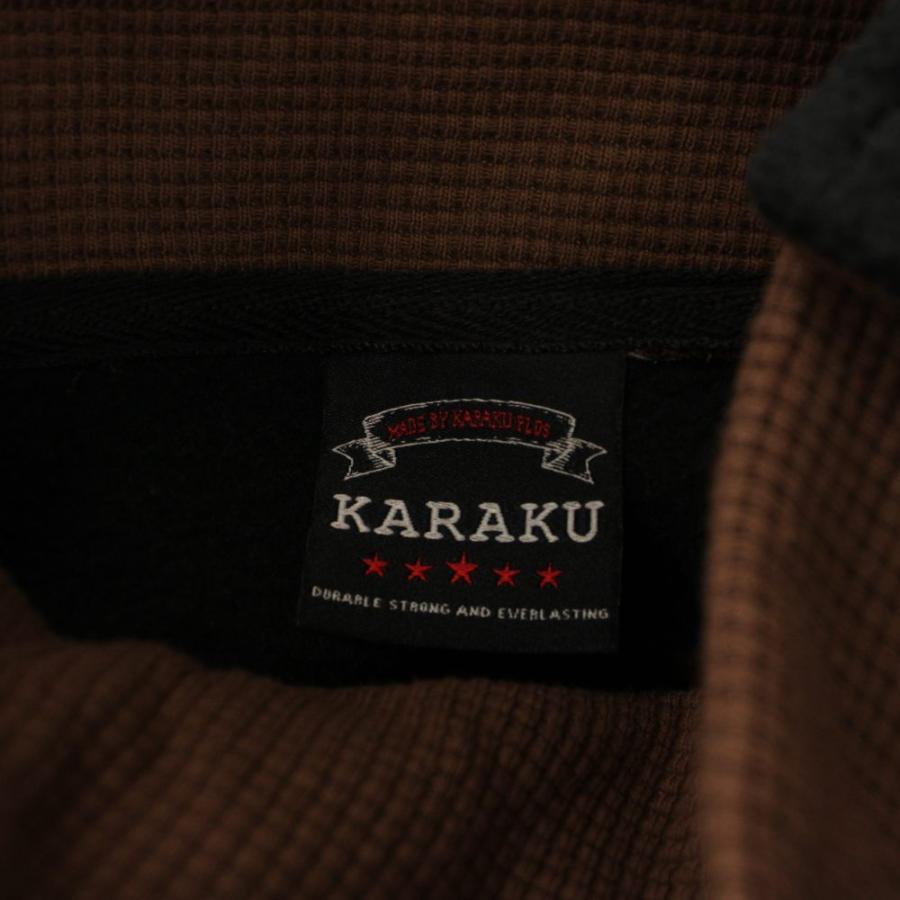 KARAKU カラク ナバホ柄コンビ ハーフジップポーラーフリースプル