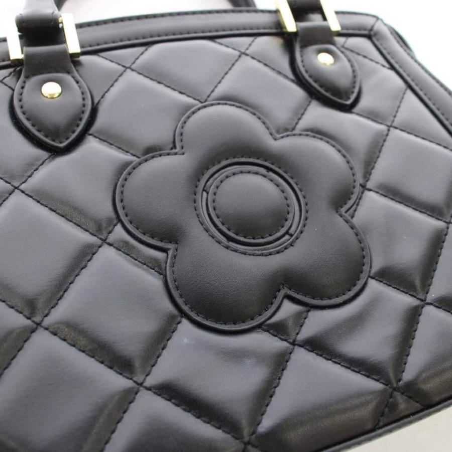 マリークワント MARY QUANT キルティング ハンドバッグ 花柄 2WAY