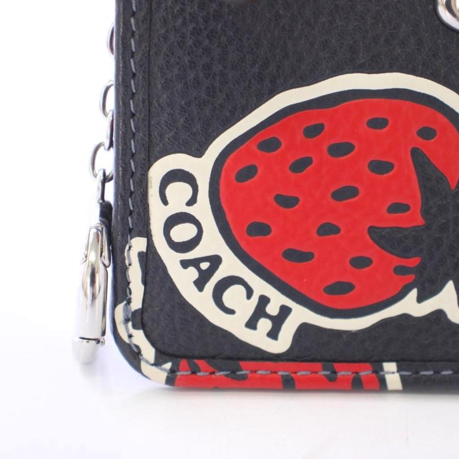 COACH（コーチ） ミニ スキニー ID ケース ストロベリー プリント