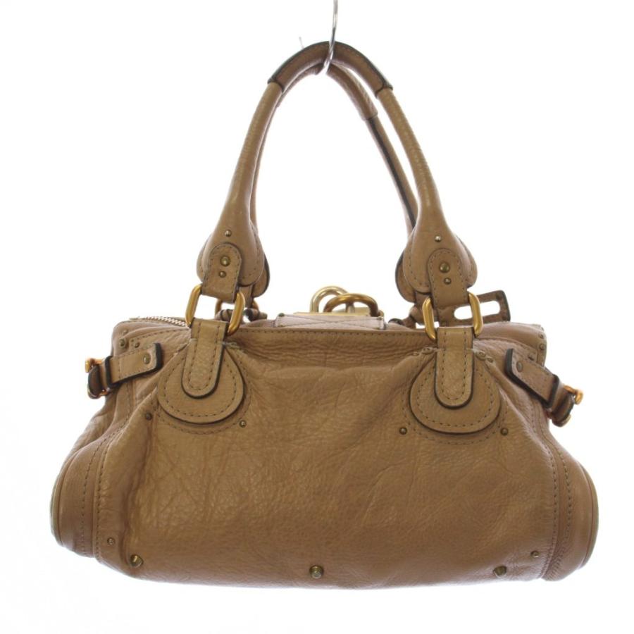 Chloe（クロエ） パディントン ハンドバッグ レザー ダークベージュ 