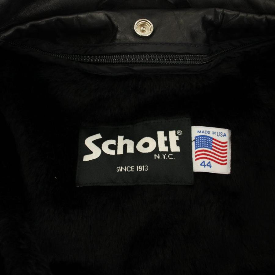 ショット SCHOTT A-2レザーフライトジャケット アウター ライナー 44 黒 ブラック 184SM /YT メンズの画像