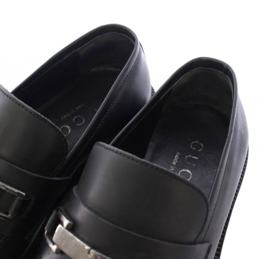 GUCCI（グッチ） ホースビットローファー レザー 40 E 黒 ブラック