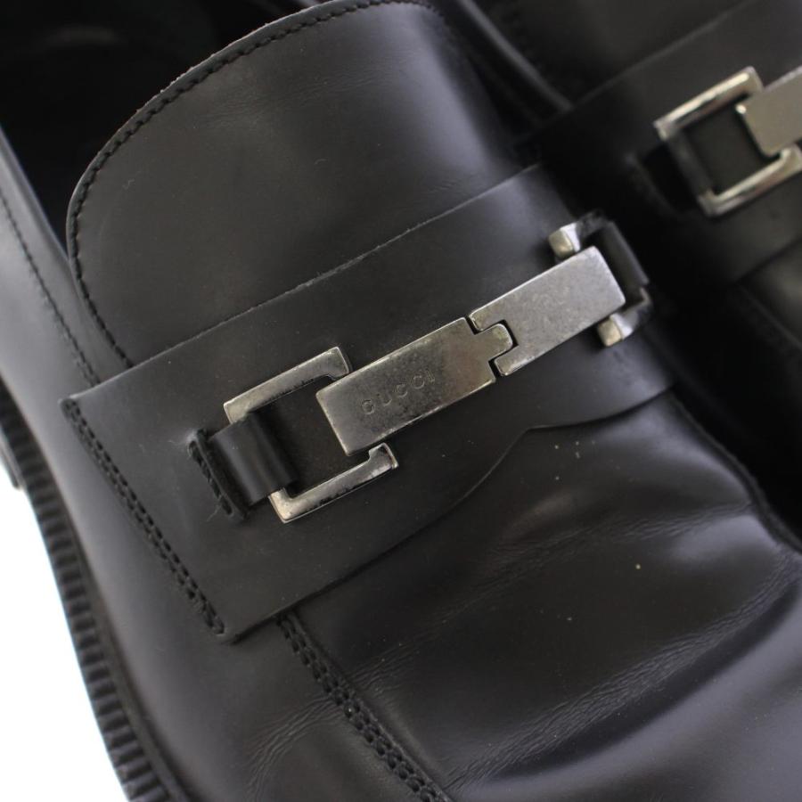 GUCCI（グッチ） ホースビットローファー レザー 40 E 黒 ブラック