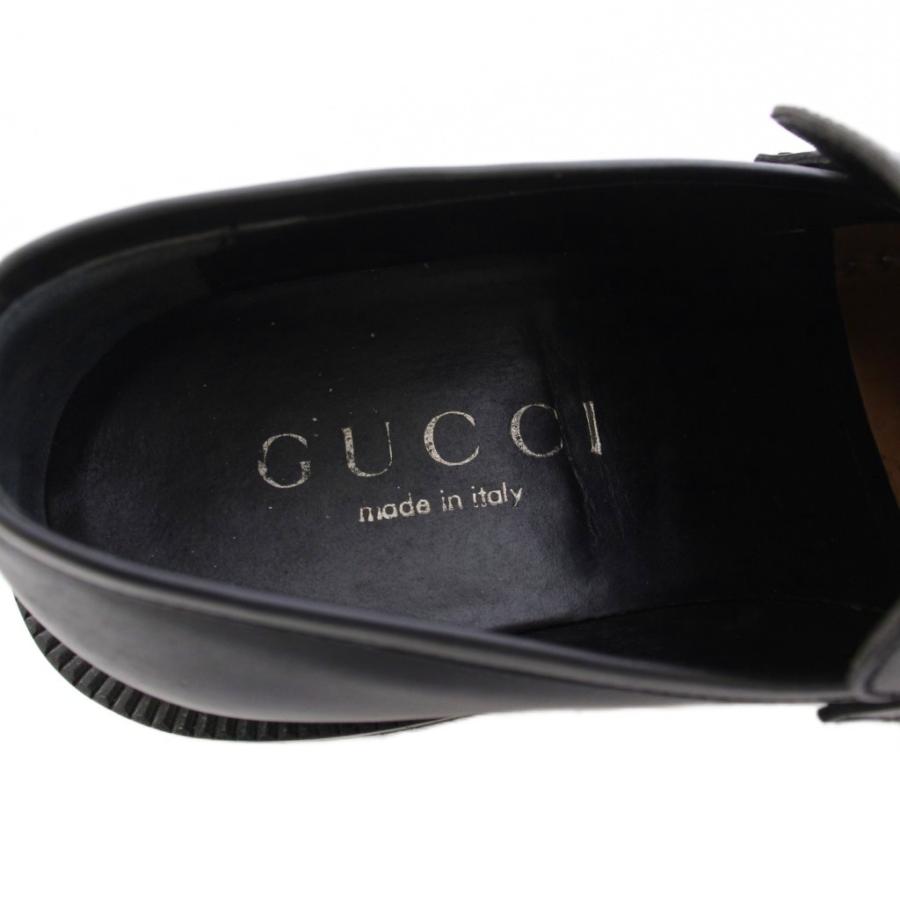 GUCCI（グッチ） ホースビットローファー レザー 40 E 黒 ブラック
