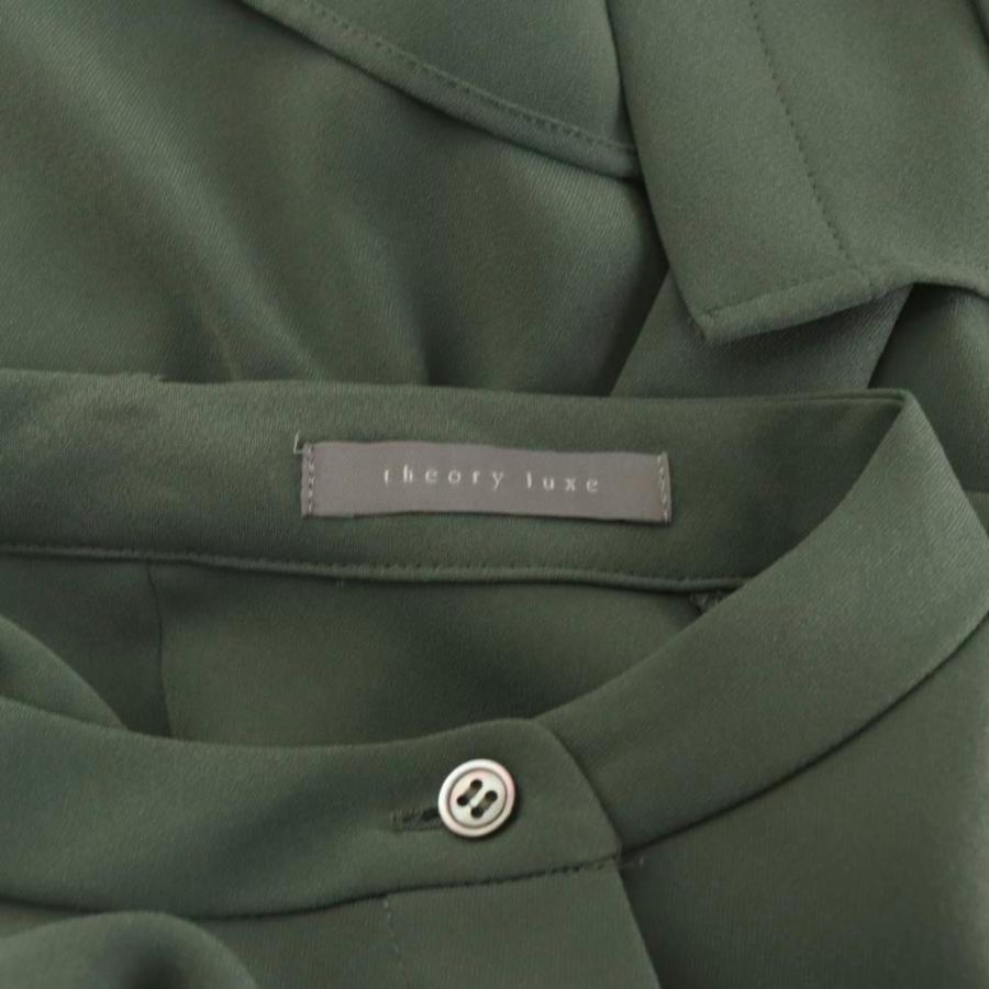 theory luxe ボウタイブラウス JENS MARVINE グリーン38