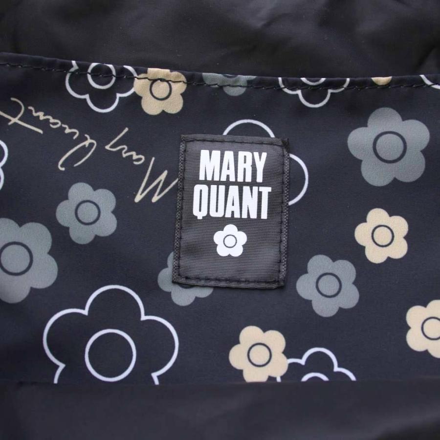 マリークワント MARY QUANT トートバッグ エコバッグ 花柄 ナイロン 黒
