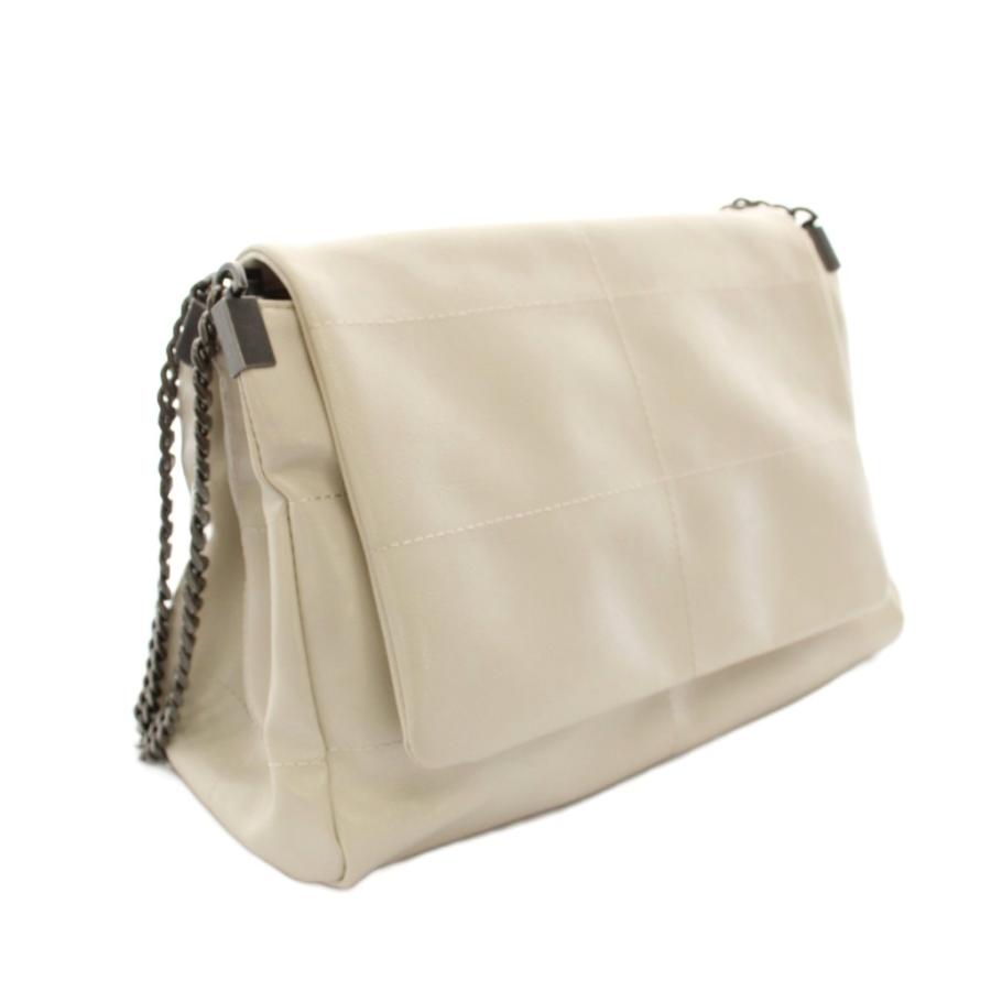 ZARA（ザラ） ロックフラップショルダーバッグエクルー チェーンバッグ