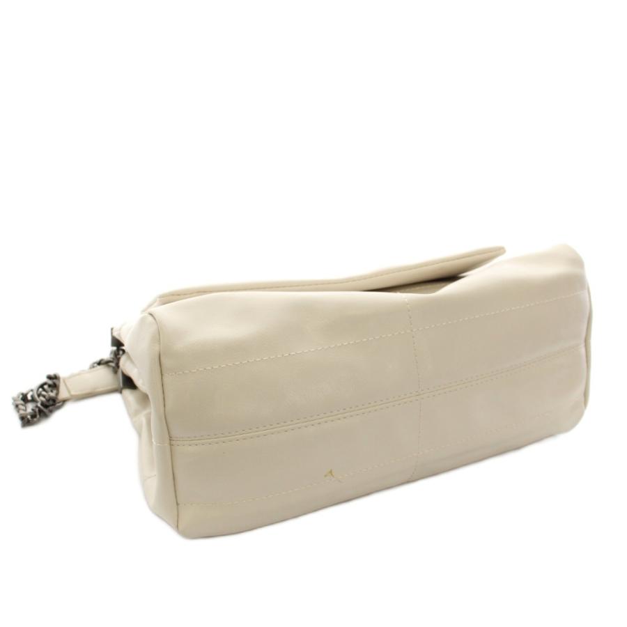 ZARA（ザラ） ロックフラップショルダーバッグエクルー チェーンバッグ
