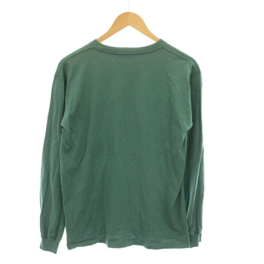 オーラリー AURALEE Tシャツ カットソー ロンT 0 緑 グリーン 無地