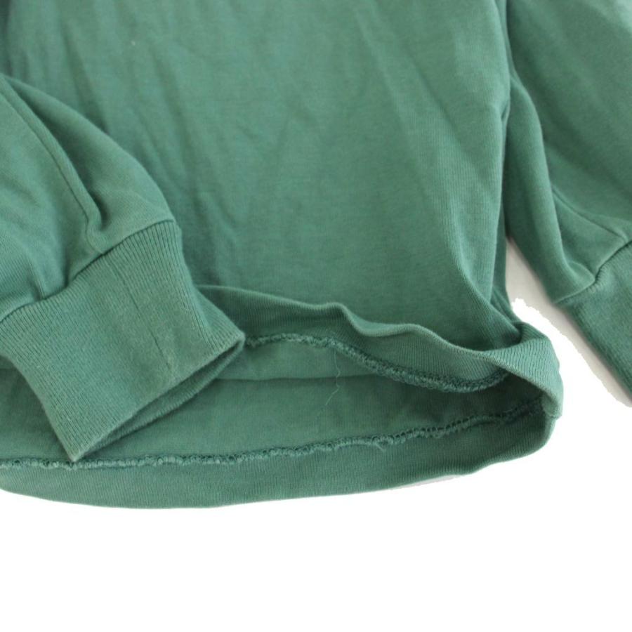 オーラリー AURALEE Tシャツ カットソー ロンT 0 緑 グリーン 無地