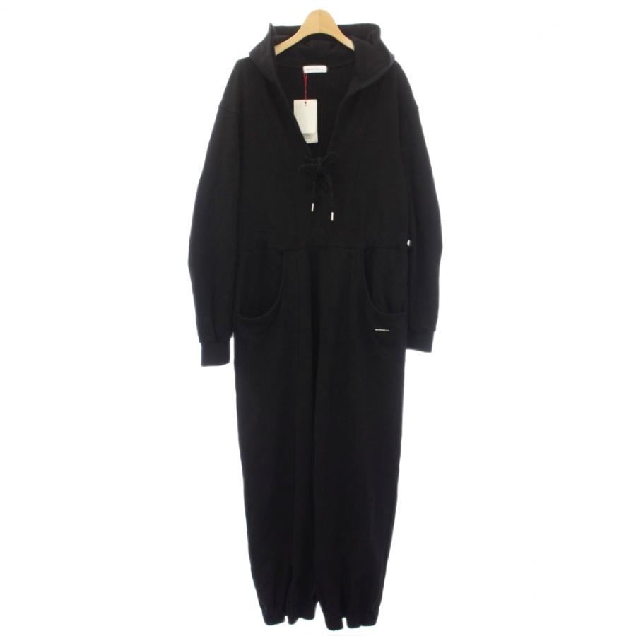 黒ジャンプスーツ メゾンスペシャル 未使用品 メゾンスペシャル 24AW Lace Up Sweat Hood All-in-one