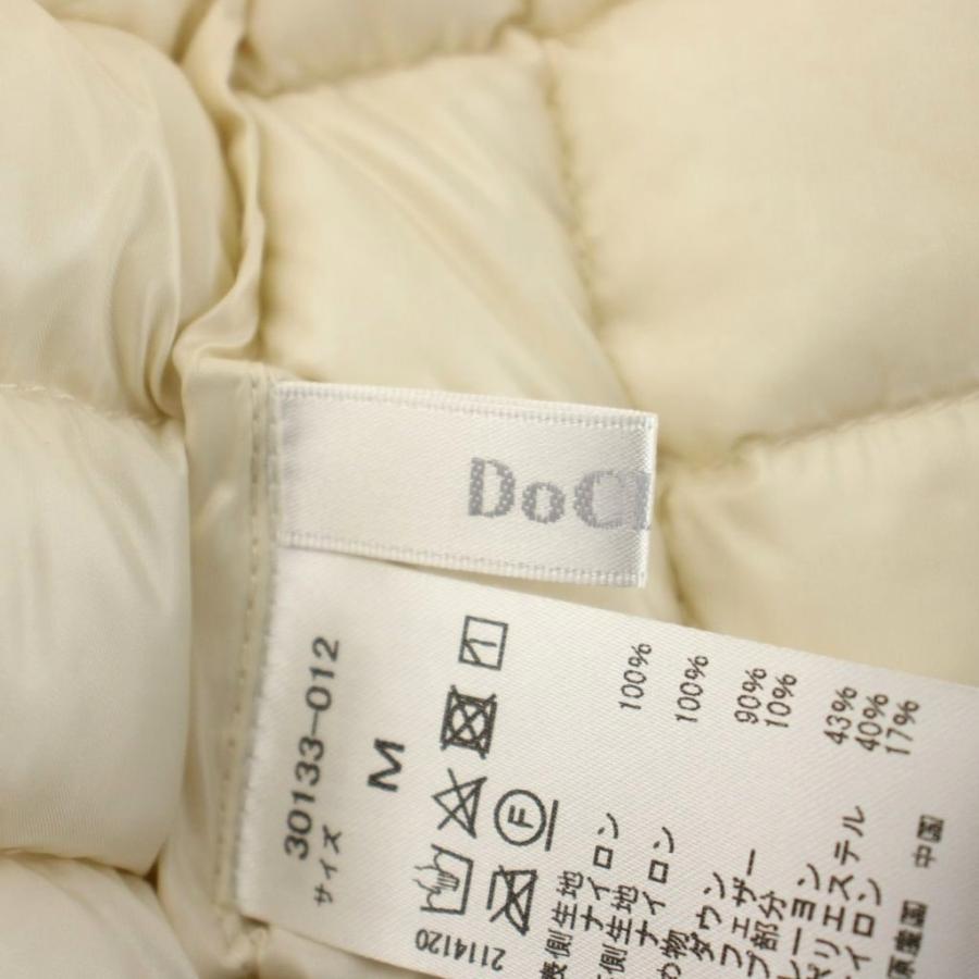 ドゥクラッセ DoCLASSE ダウンジャケット 上着 M 白 長袖 ノーカラー 