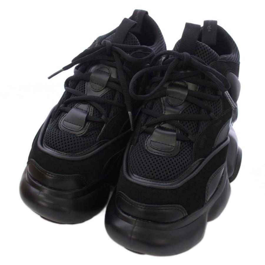 grounds 28cm グラウンズ 厚底スニーカー ブラック グラウンズ grounds MOOPIE JAWS スニーカー シューズ 厚底 US9 黒