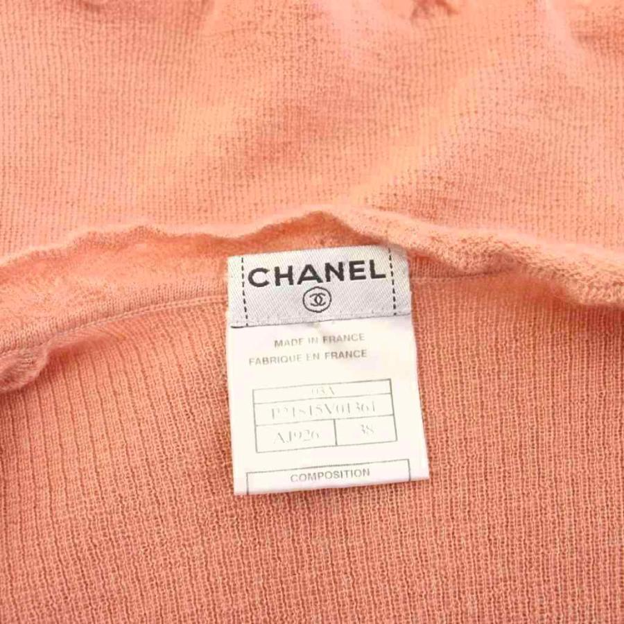 シャネル CHANEL 03A ニット セーター 長袖 ココマーク カシミヤシルク 38 ピンク P21815V01361 /KH レディースの画像