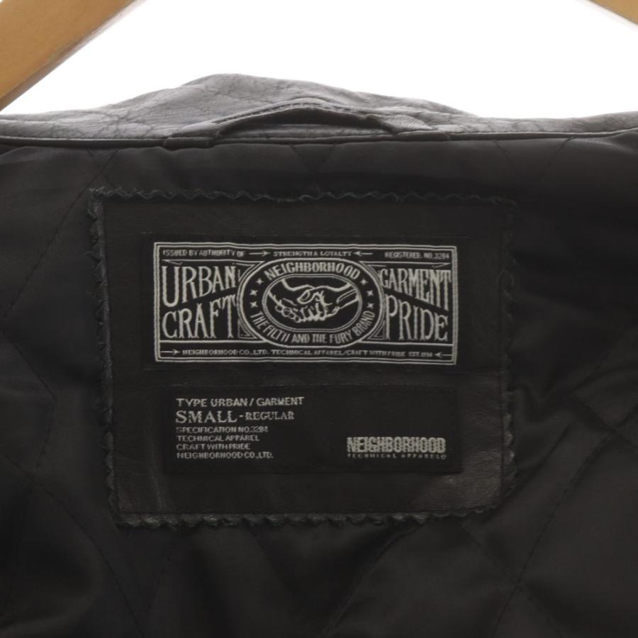 NEIGHBORHOOD TSNH-JK11 ウール×レザー チェック ベスト ネイバーフッド NEIGHBORHOOD レザージャケット 革ジャン ジップアップ