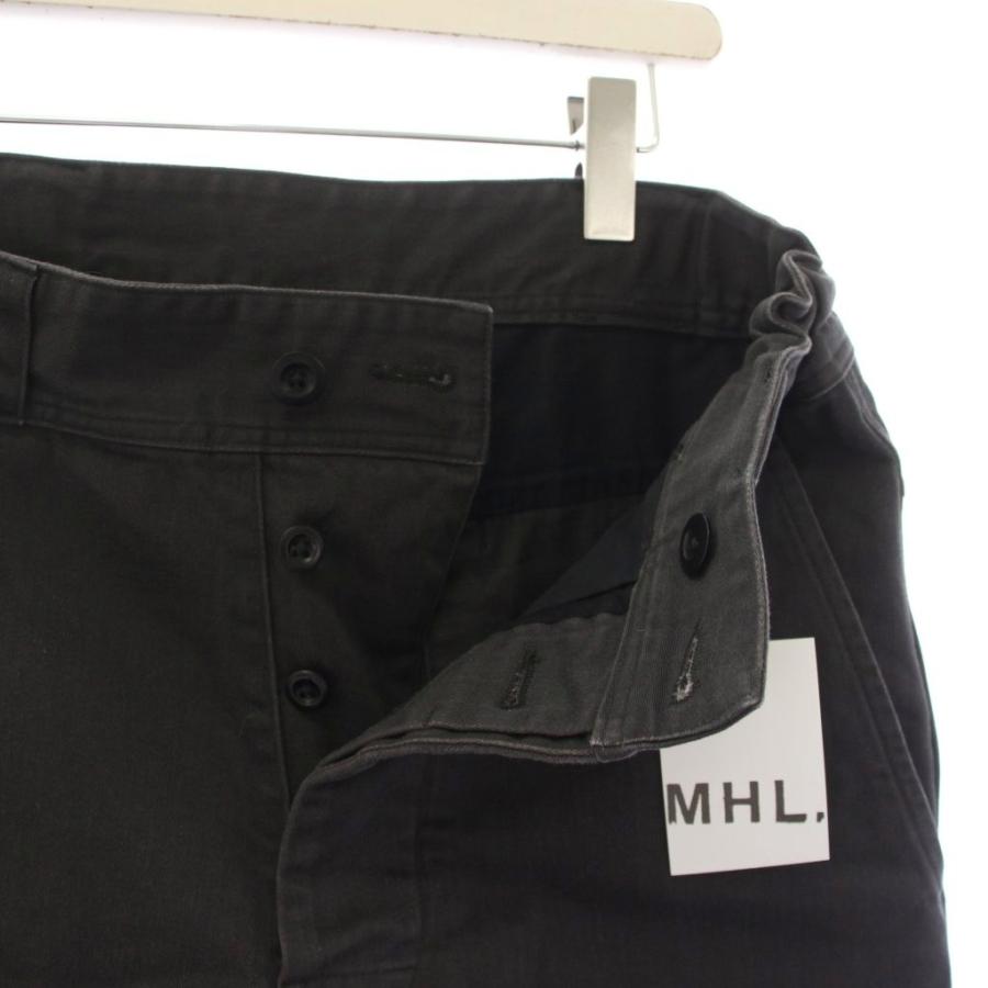 未使用品 マーガレットハウエル MHL. 25SS チノパン パンツ ジップフライ ヴィンテージ加工 M 黒 ブラック 596-5240208 /TK メンズ_2