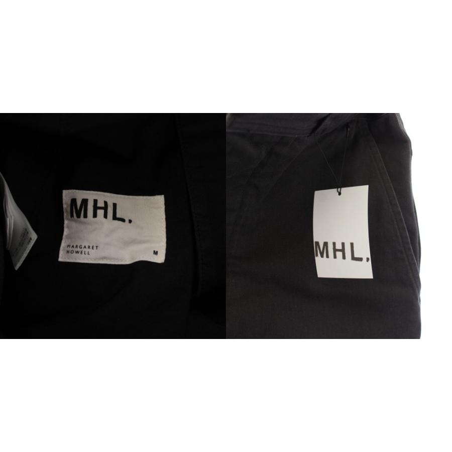 未使用品 マーガレットハウエル MHL. 25SS チノパン パンツ ジップフライ ヴィンテージ加工 M 黒 ブラック 596-5240208 /TK メンズ_5