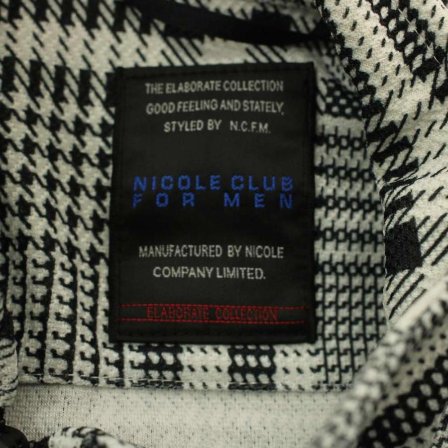 ニコルクラブフォーメン NICOLE CLUB FOR MEN ジャケット 50 黒 白 