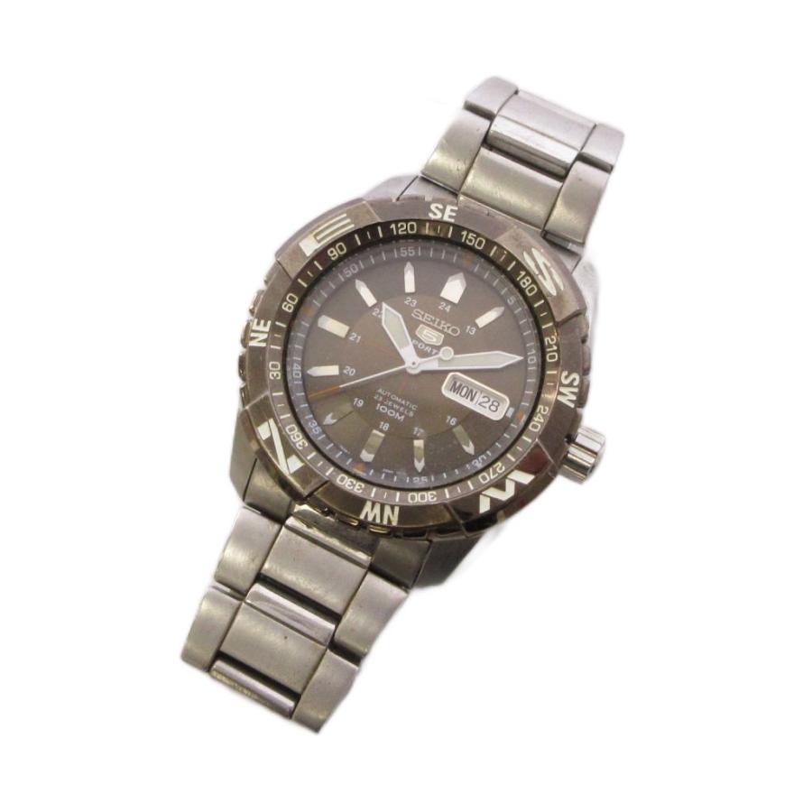 SEIKO 5 SPORTS 7S36-04M0 自動巻き腕時計 美品 日本製 セイコー SEIKO 5 SPORTS 腕時計 自動巻き シルバー 7S36-04M0 /TK