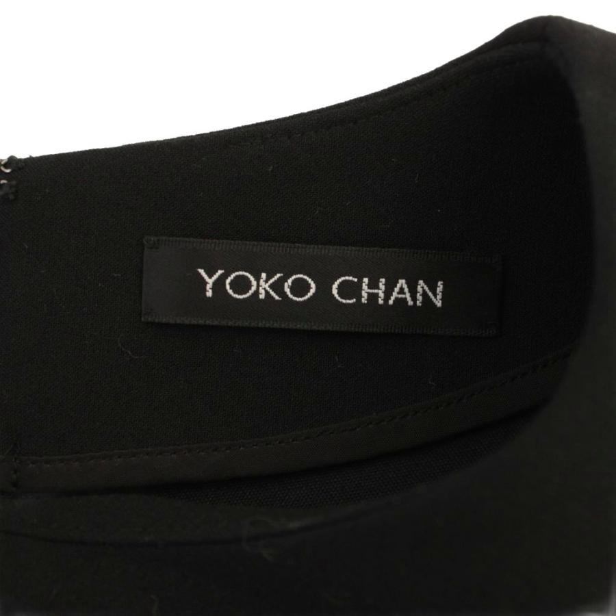 ヨーコチャン YOKO CHAN ワンピース ミニ丈 長袖 パール装飾 38 黒 YCD