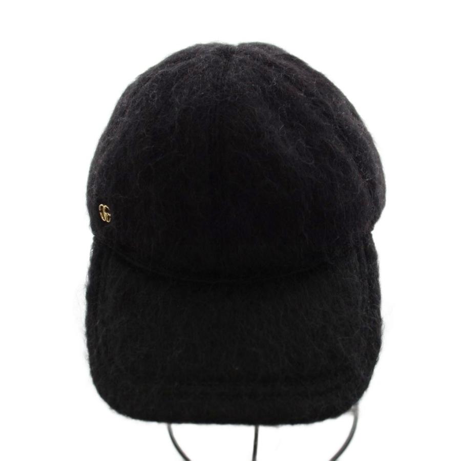 GUCCI（グッチ） GUCCI GGマーモント キャップ 帽子 モヘヤ M 黒