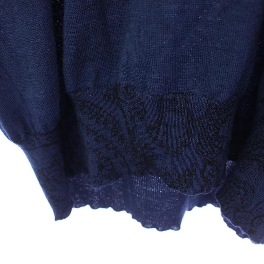 ETRO（エトロ） ニット セーター シルク混 カシミヤ混 長袖 Vネック 総 