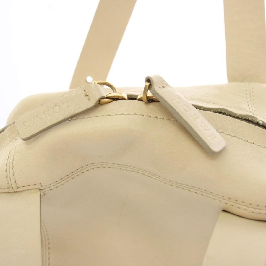 LOEWE（ロエベ） ハンドバッグ レザー ポーチ付き 白 アイボリー /TK 