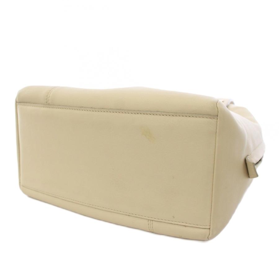 LOEWE（ロエベ） ハンドバッグ レザー ポーチ付き 白 アイボリー /TK 