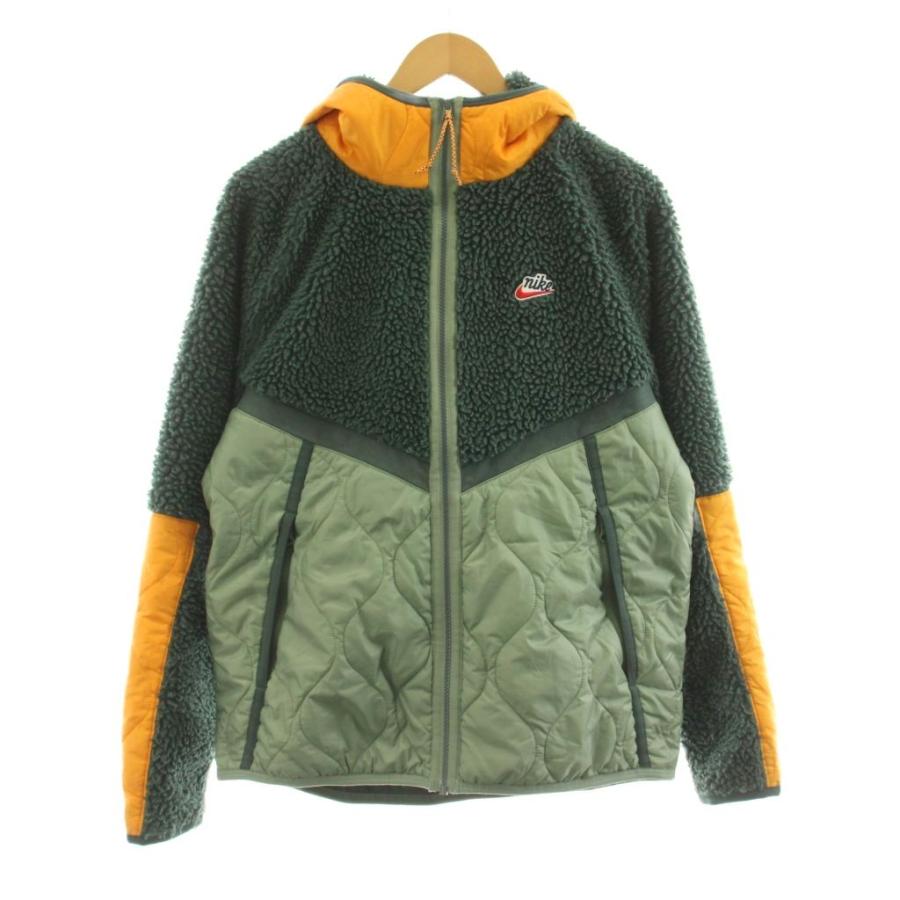 NIKE（ナイキ） ボアフリース キルティングジャケット フード 切替 