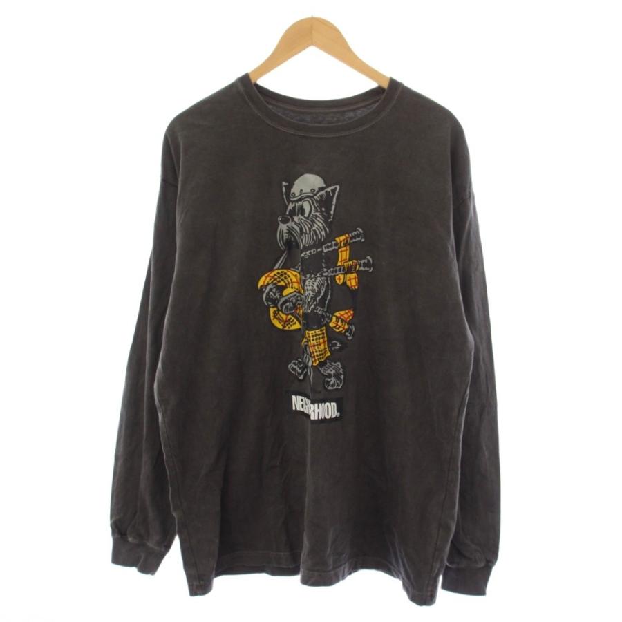 NEIGHBORHOOD NH. TEE LS-1 ネイバーフッドロンT 黒/L ネイバーフッド NEIGHBORHOOD Tシャツ カットソー 長袖 プリント XL 黒