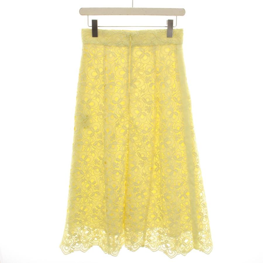 アナイ ANAYI 20SS スカート ロング フレア 総レース 花柄 サイド