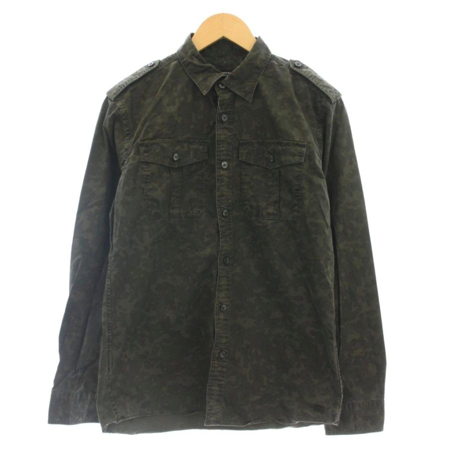 バーバリーブラックレーベル■迷彩柄ミリタリーシャツ2(カモフラ BURBERRY BLACK LABEL（バーバリーブラックレーベル） カモフラ 迷彩柄
