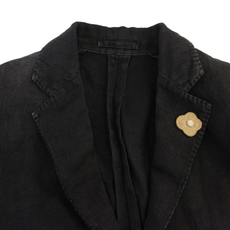 ラルディーニ LARDINI テーラードジャケット ブートニエール付き 46 紺 