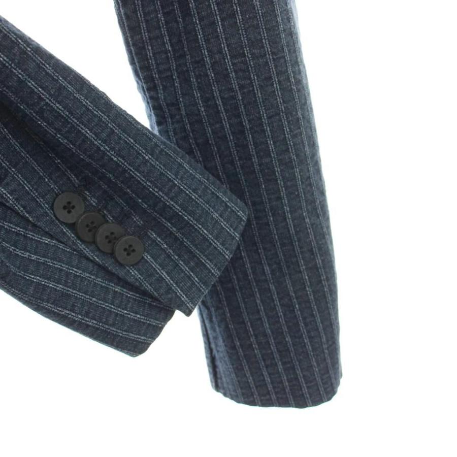 ラルディーニ LARDINI テーラードジャケット ストライプ リネン混