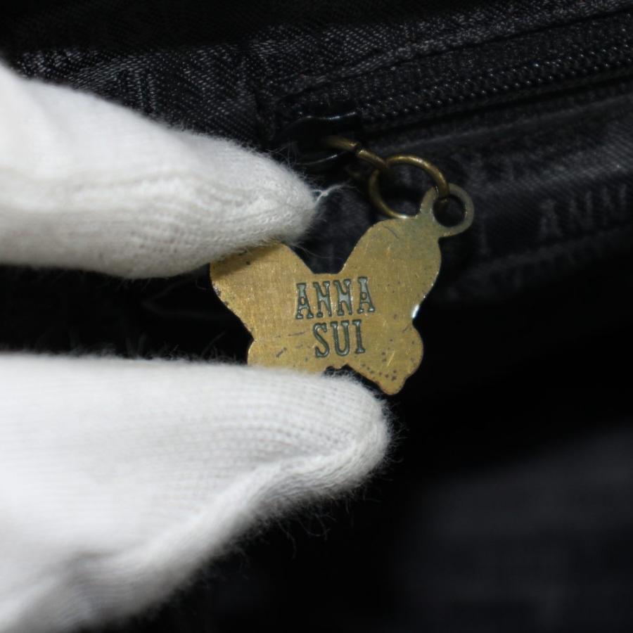 ANNA SUI（アナスイ） ハンドバッグ ショルダーバッグ 2way レザー 黒